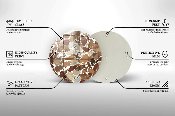 De vidrio templado Manchas decorativas de piedra