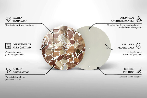 De vidrio templado Manchas decorativas de piedra