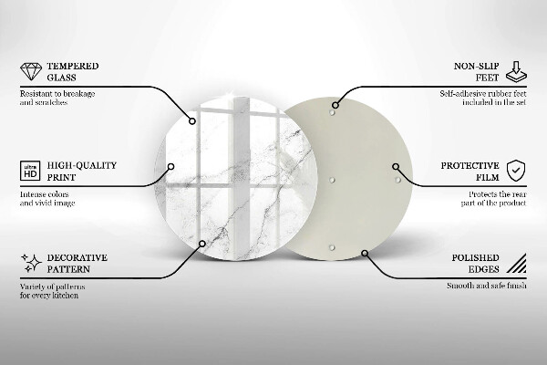 De vidrio templado Textura de mármol elegante