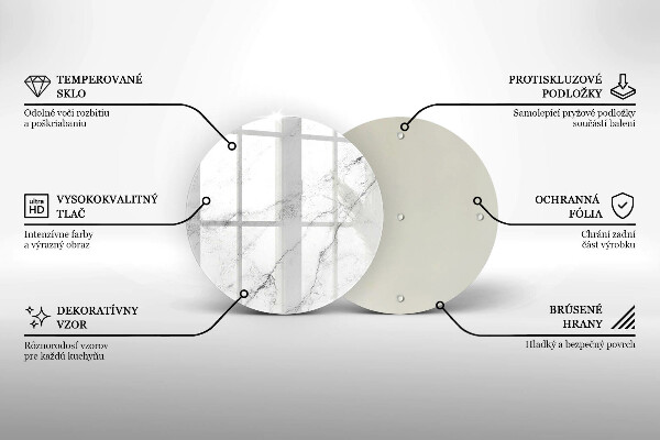 De vidrio templado Textura de mármol elegante