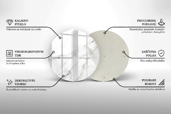 De vidrio templado Textura de mármol elegante