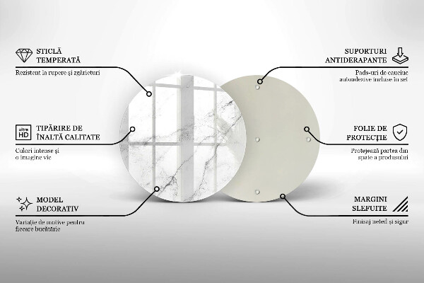 De vidrio templado Textura de mármol elegante