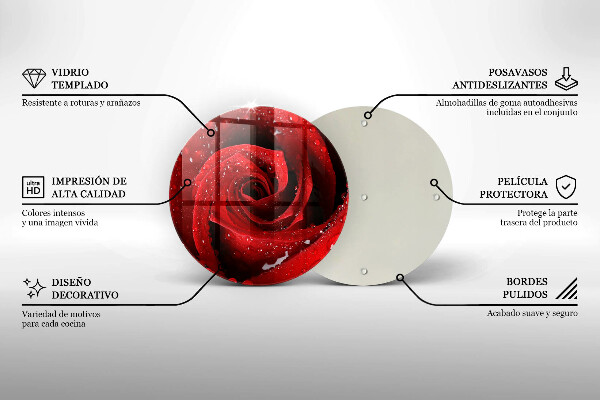 De vidrio templado Pétalos de rosas