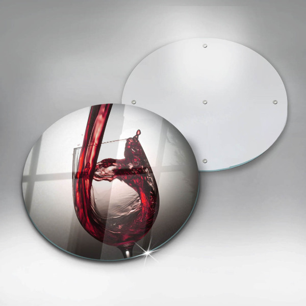 De vidrio templado Copa y vino tinto