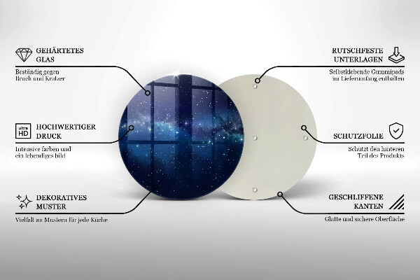 De vidrio templado Espacio y estrellas