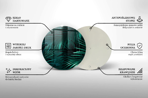 De vidrio templado Hojas de la selva salvaje