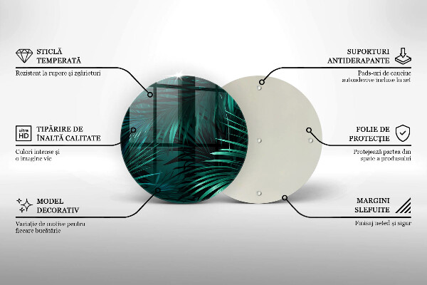 De vidrio templado Hojas de la selva salvaje