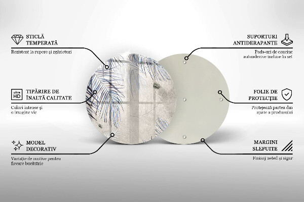De vidrio templado Hojas sutiles