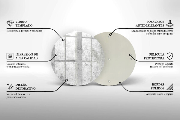 De vidrio templado Textura de hormigón