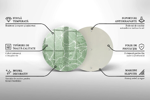 De vidrio templado Hojas lineales