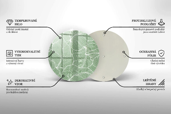 De vidrio templado Hojas lineales
