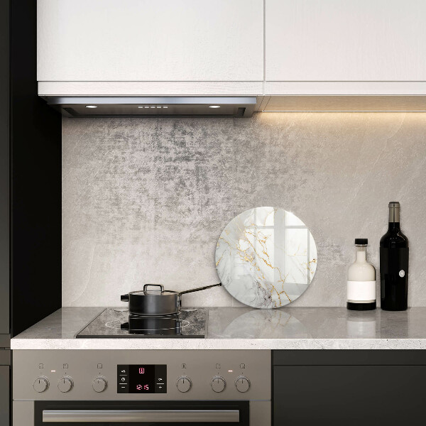 De vidrio templado Mármol claro con oro