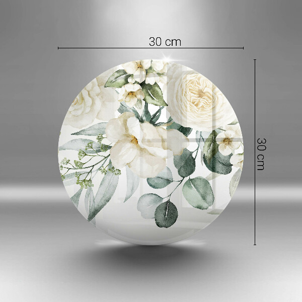 De vidrio templado Flores de acuarela