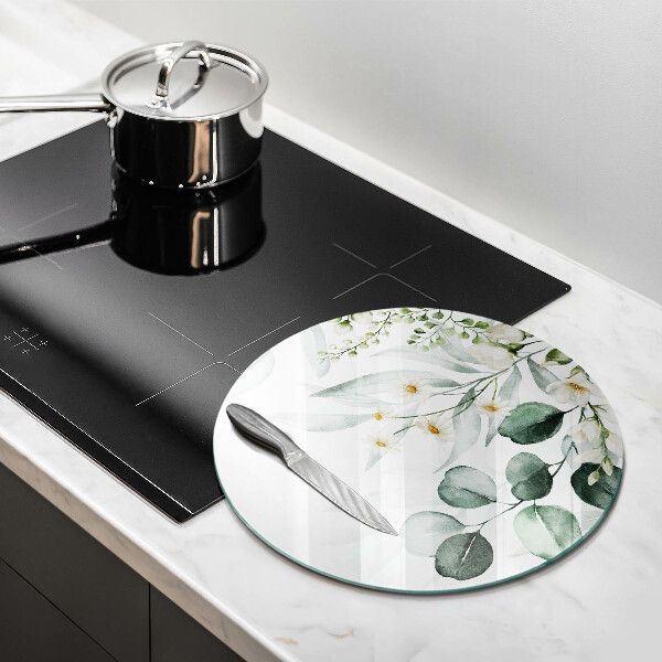 De vidrio templado Plantas de acuarela