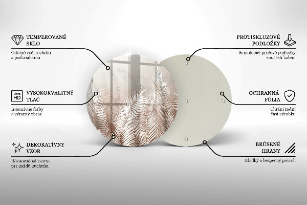 De vidrio templado Hojas de vegetación boho