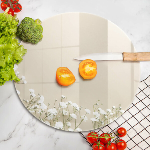 De vidrio templado Flores boho de yeso