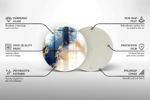 De vidrio templado Abstracción con azul