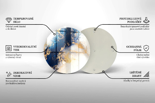 De vidrio templado Abstracción con azul