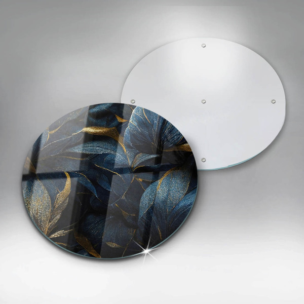 De vidrio templado Hojas decorativas con oro