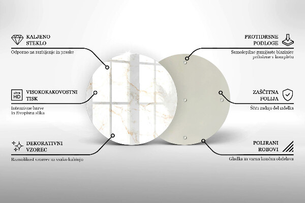 De vidrio templado Piedra de mármol elegante