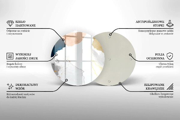 De vidrio templado Manchas abstractas