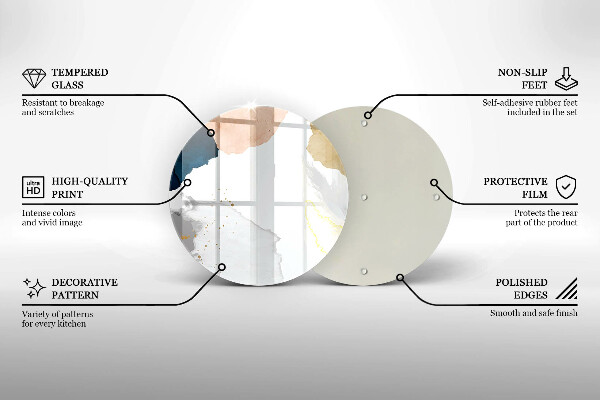 De vidrio templado Manchas abstractas