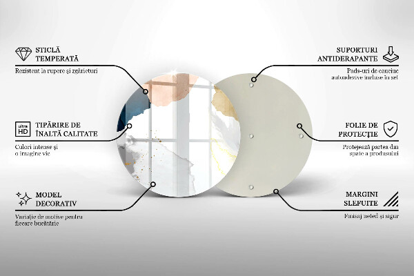 De vidrio templado Manchas abstractas