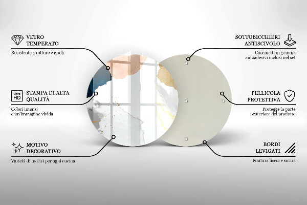 De vidrio templado Manchas abstractas