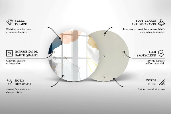 De vidrio templado Manchas abstractas