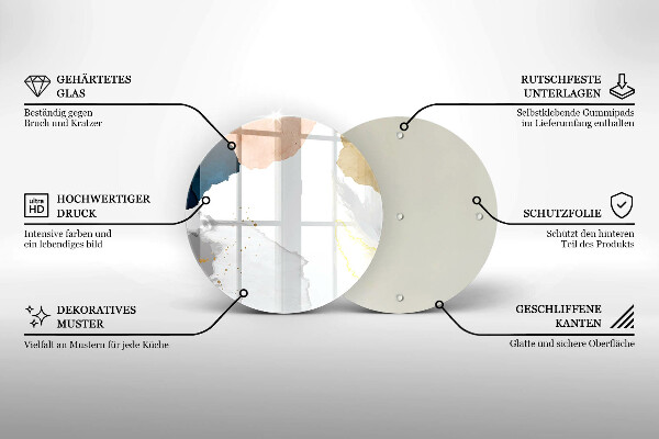 De vidrio templado Manchas abstractas