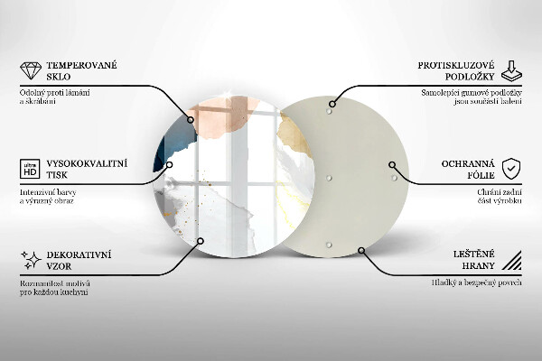 De vidrio templado Manchas abstractas