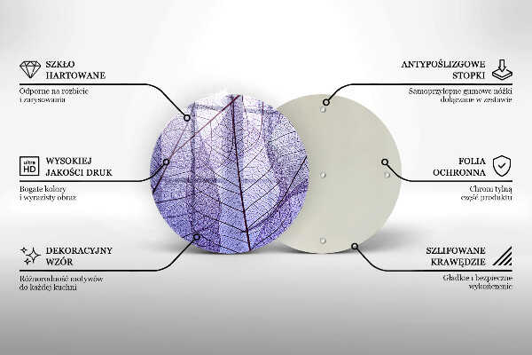 De vidrio templado Hojas con venas