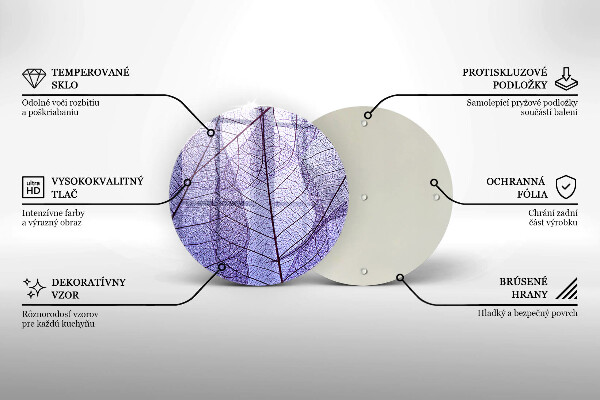 De vidrio templado Hojas con venas