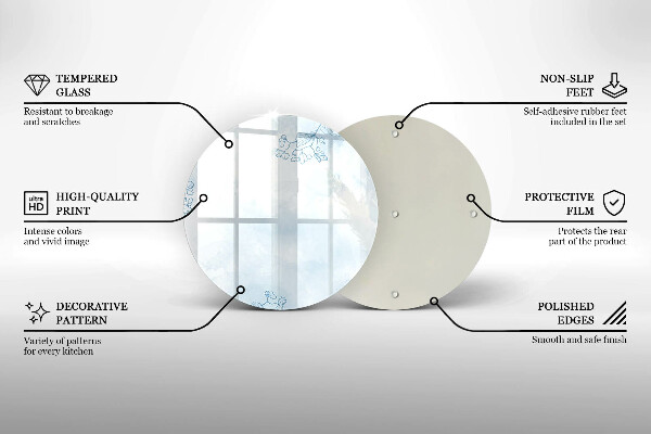 De vidrio templado Fondo delicado