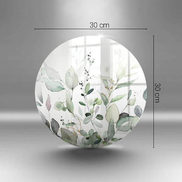 De vidrio templado Plantas de acuarela