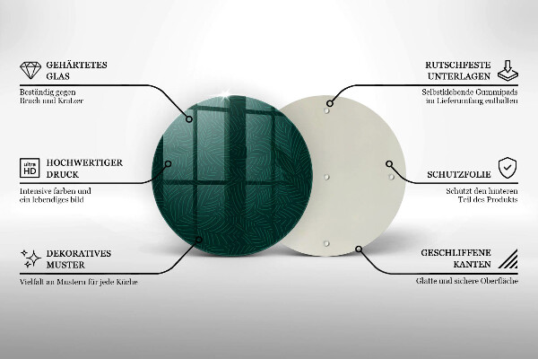 De vidrio templado Hojas minimalistas