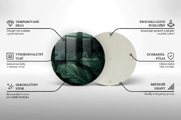 De vidrio templado Hojas oscuras