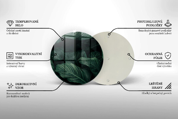 De vidrio templado Hojas oscuras