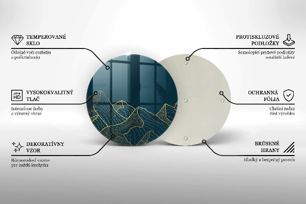 De vidrio templado Montañas abstractas