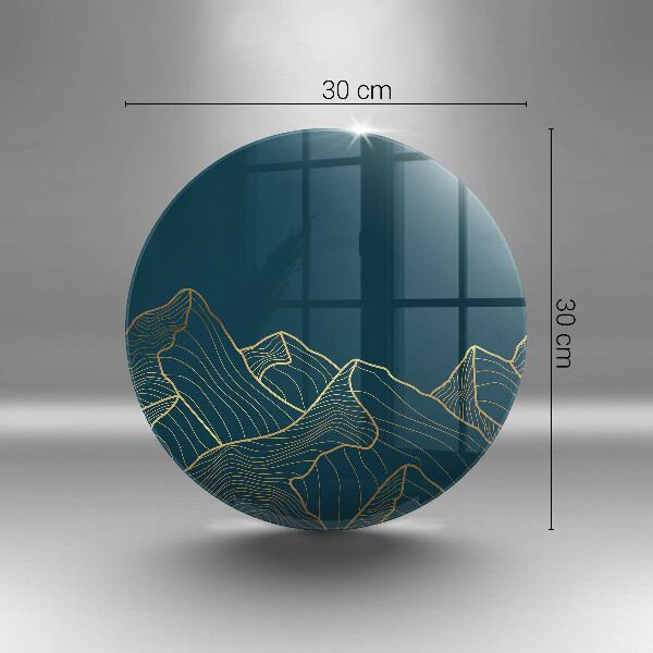 De vidrio templado Montañas abstractas