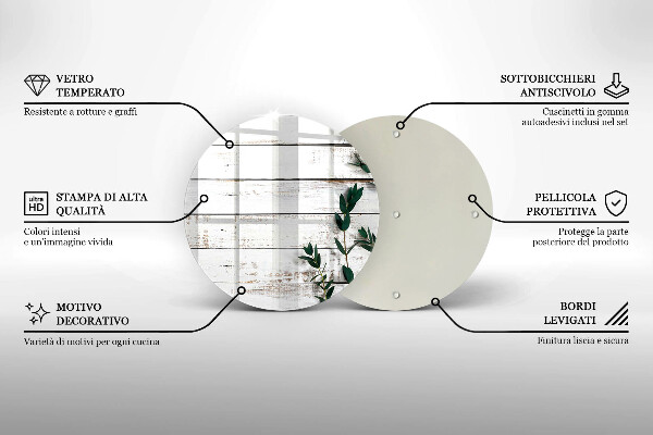 De vidrio templado Tablas y hojas viejas