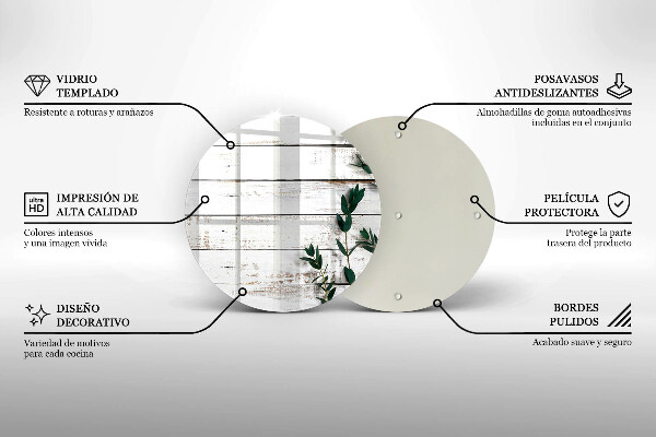 De vidrio templado Tablas y hojas viejas