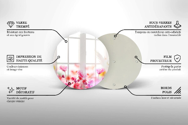 De vidrio templado Prado de flores