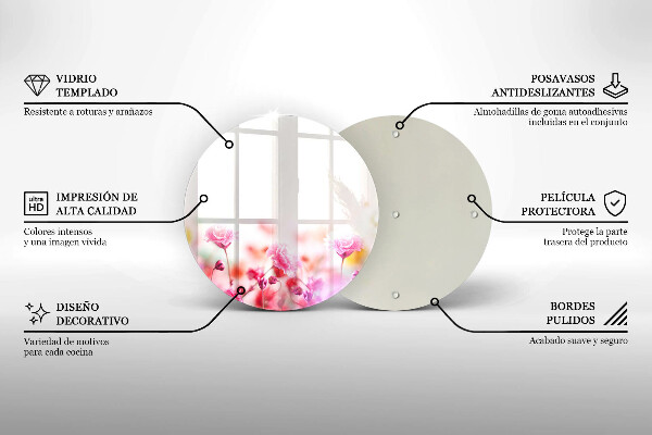 De vidrio templado Prado de flores