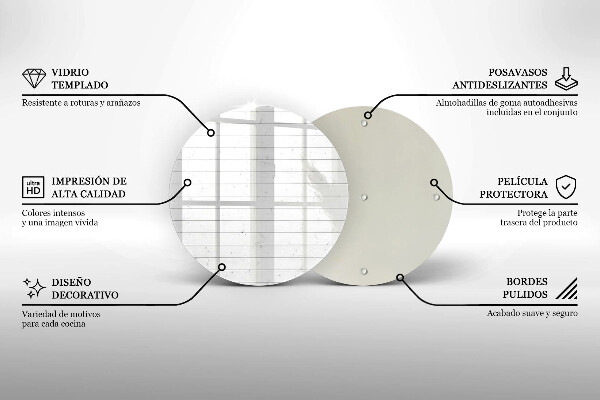 De vidrio templado Tableros brillantes modernos