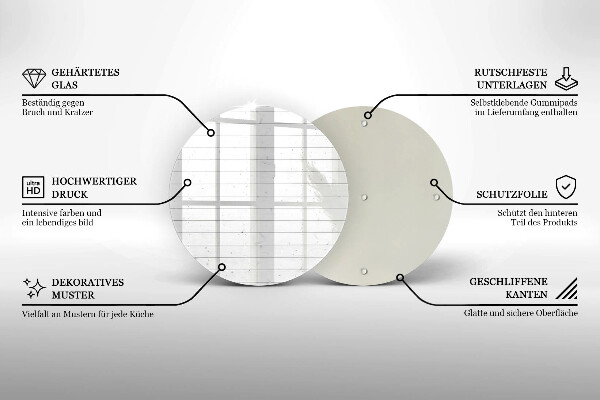 De vidrio templado Tableros brillantes modernos