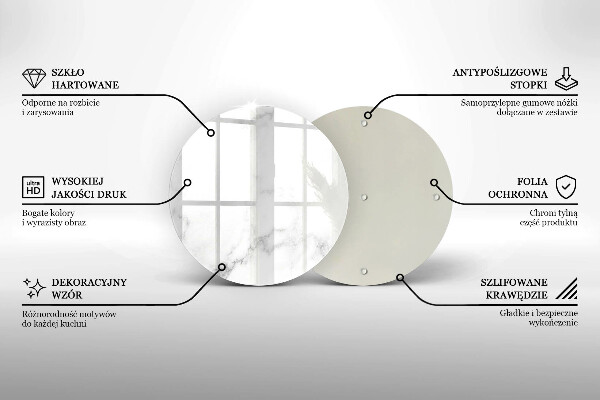 De vidrio templado Mármol moderno