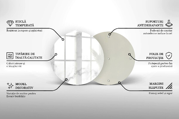 De vidrio templado Mármol moderno