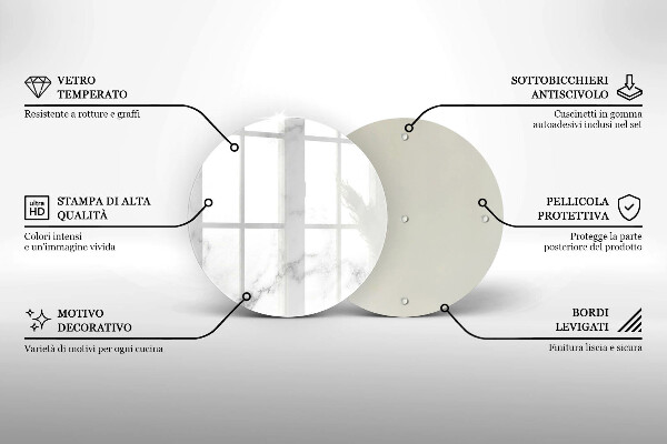 De vidrio templado Mármol moderno