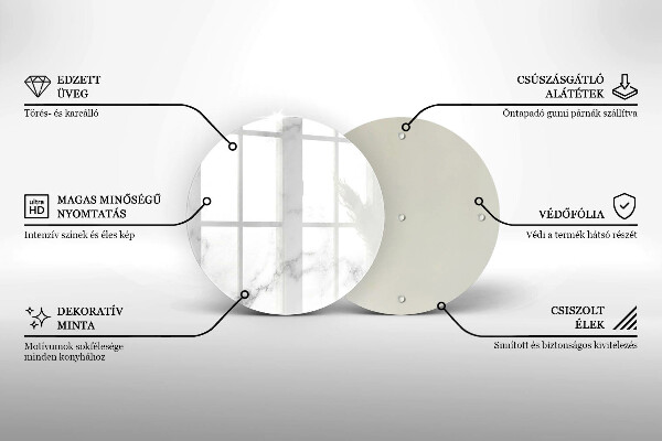 De vidrio templado Mármol moderno